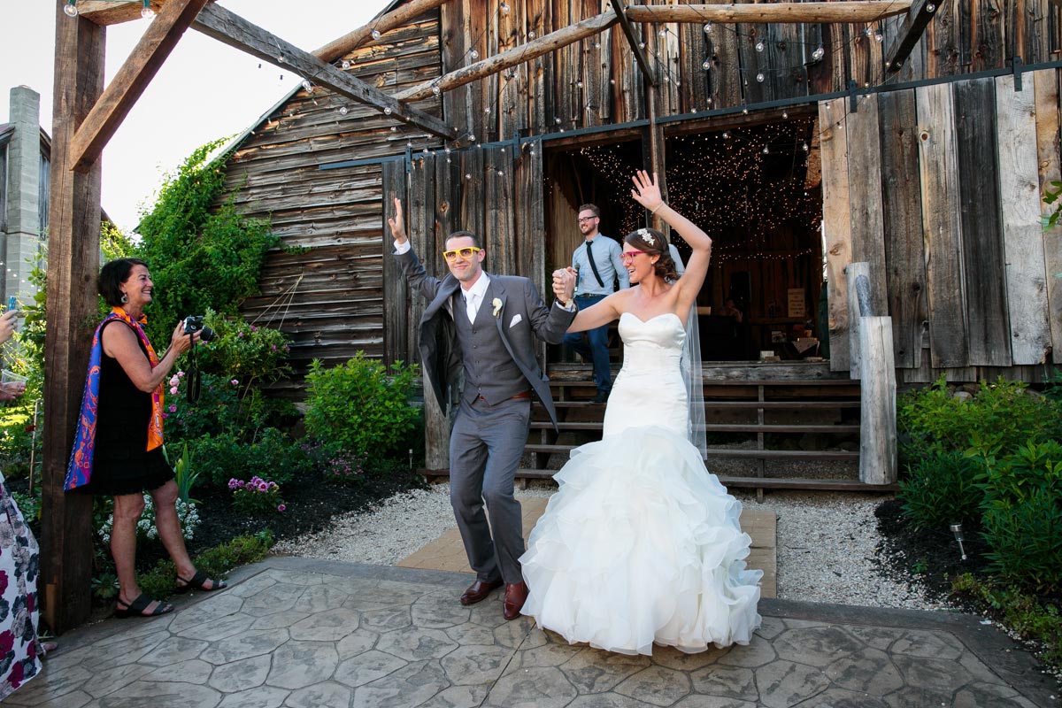 bride and groom at The Promise Gardens of the Adirondacks