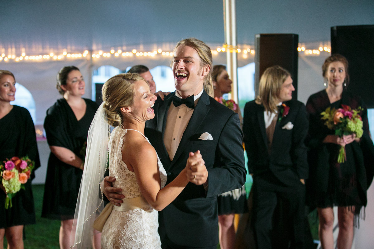 the first dance as husband and wife at the Barn at the Egremont Village Inn