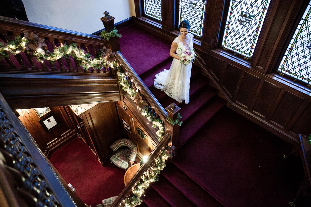the stairs at Wyndhurst Manor