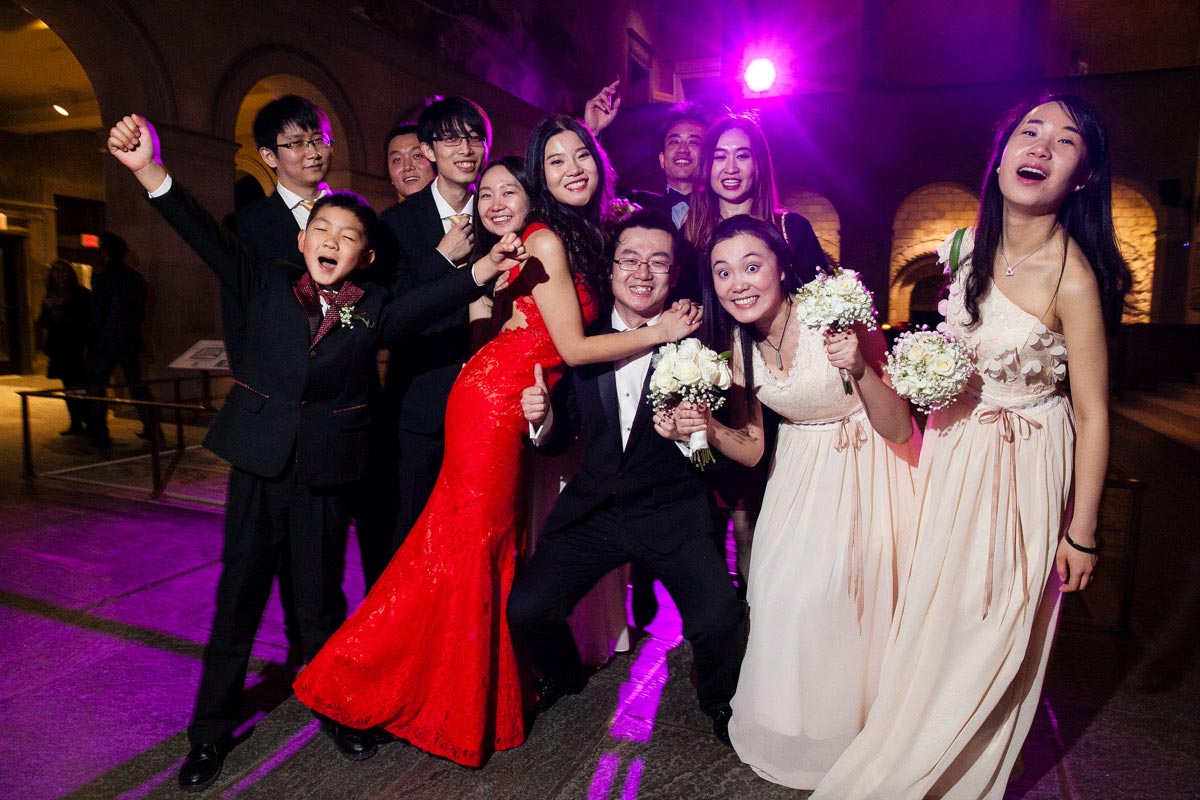 wedding party at the Worcester Art Museum