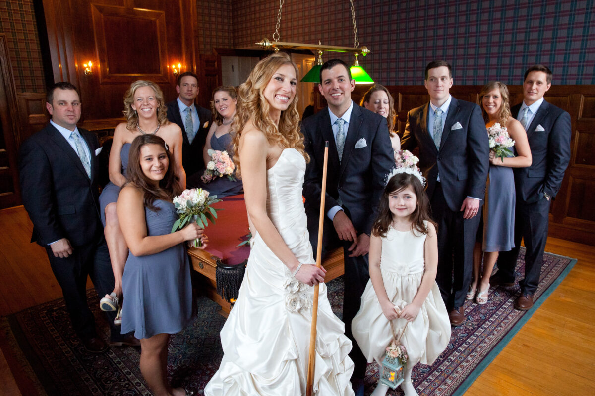 a wedding party at Tupper Manor