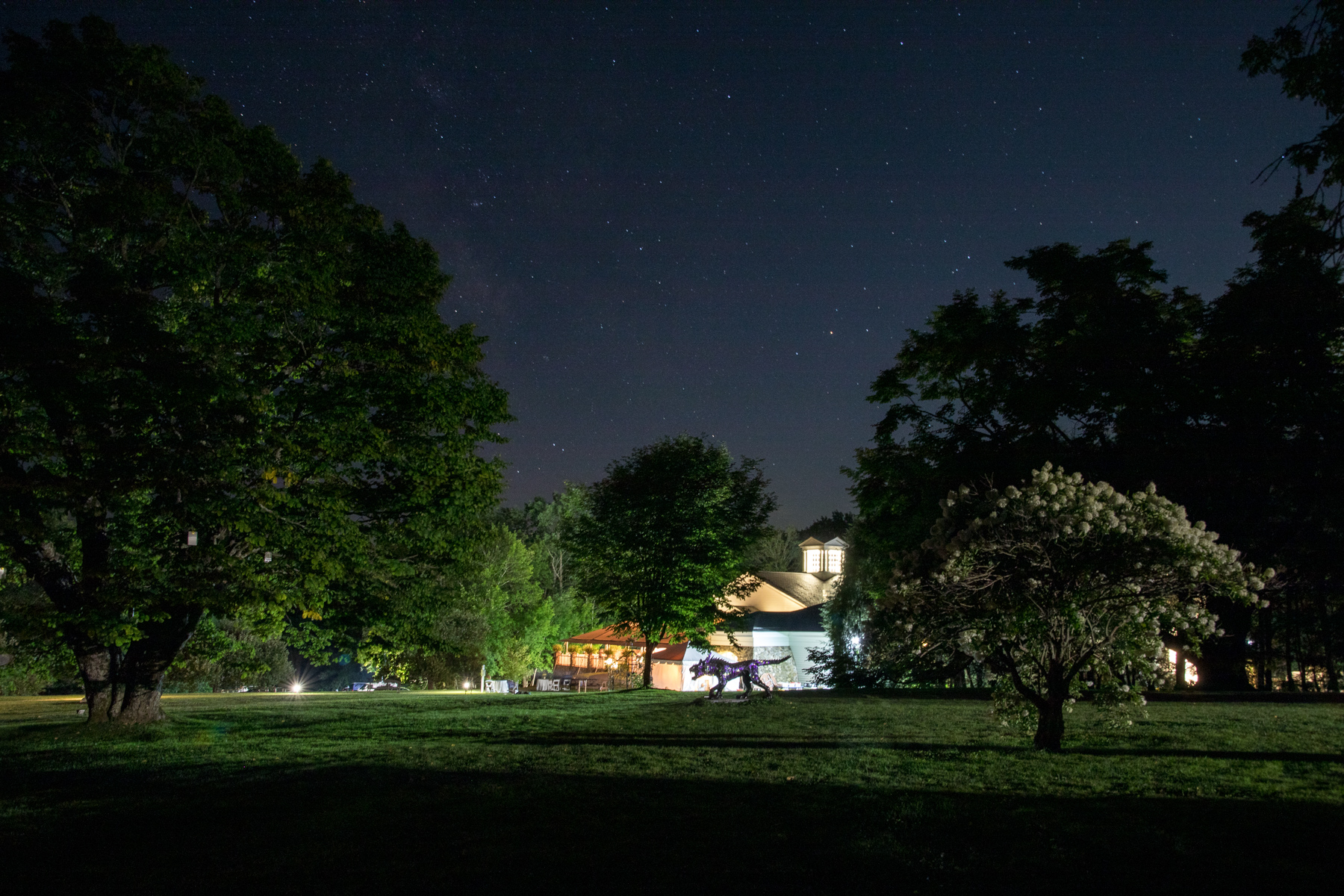 the Norman Rockwell Museum at night