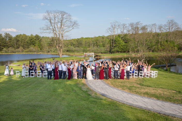 big group photo at Blenheim Hill Farm