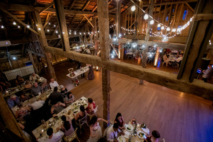 inside the barn at Blenheim Hill Farm