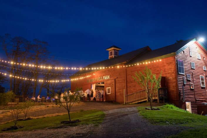 outside at nigh at Blenheim Hill Farm