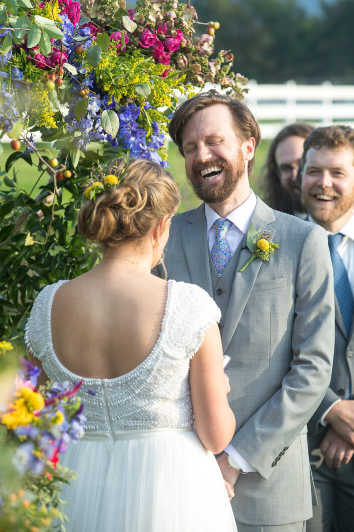 wedding ceremony at hancock shaker village