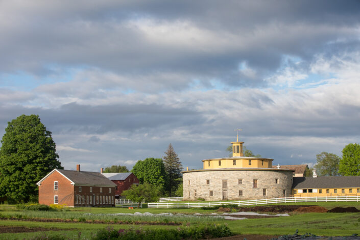 the round barn at Hancock Shaker Village