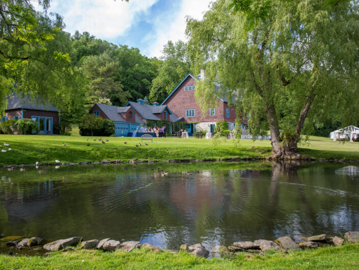 Elegant farmhouse complex at Stonover Farm Bed & Breakfast in Lenox, MA