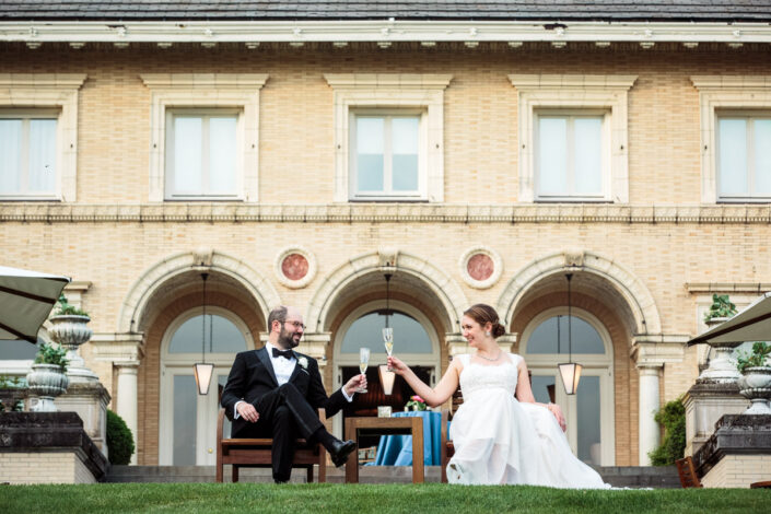 bride and groom at the wheatleigh estate